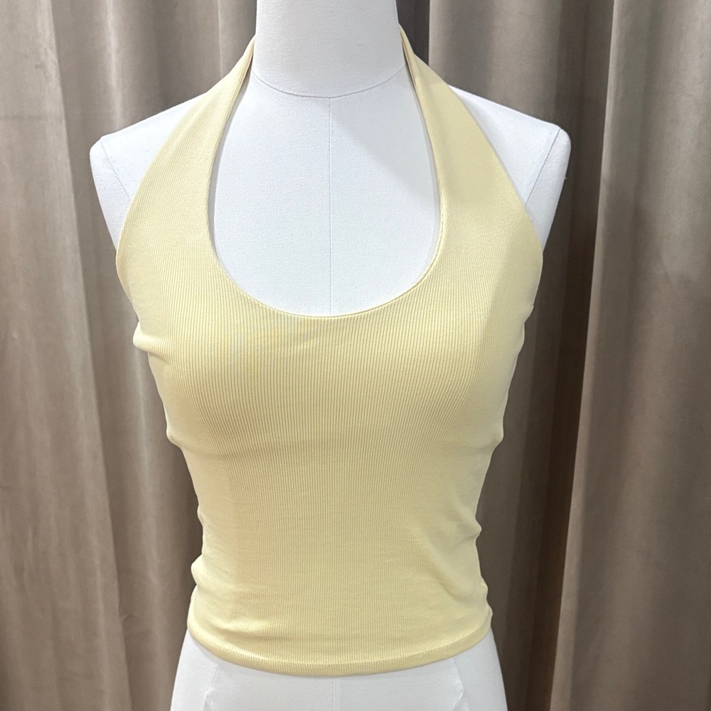 Zara Cream Halter Tank Top